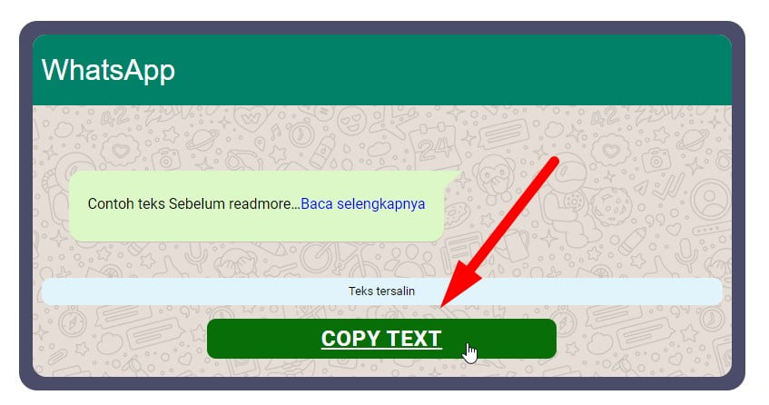 Copy teks readmore whatsapp